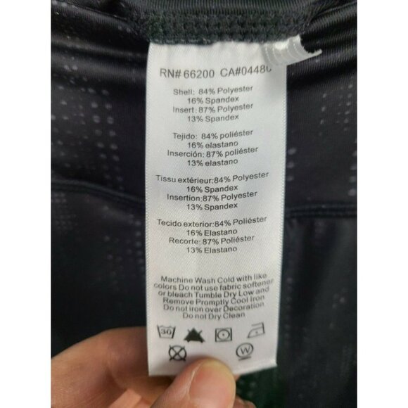 ASICS Mesh Insert Black Full Length Legging Size M - Picture 8 of 8